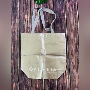 Athleta Reusable Metallic Silver Shopping Tote